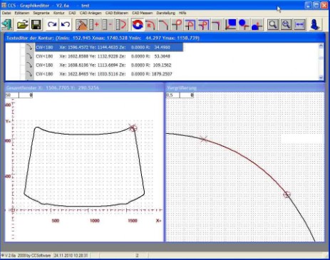 CAD-CAM-Anzeige